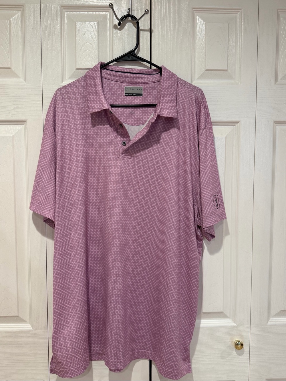 PGA Tour Men's Dusty Rose Performance Polo